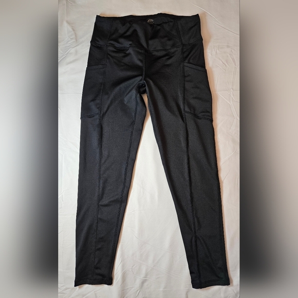 Pro Player Pants - Pro Player Womens Black Moisture Wicking Legging With Side Pockets Size Small
